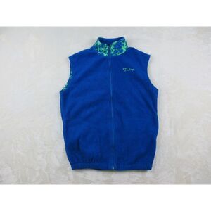 VINTAGE Tinley Vest Mens Medium‎ Blue Fleece Full Zip Outdoors Casual
